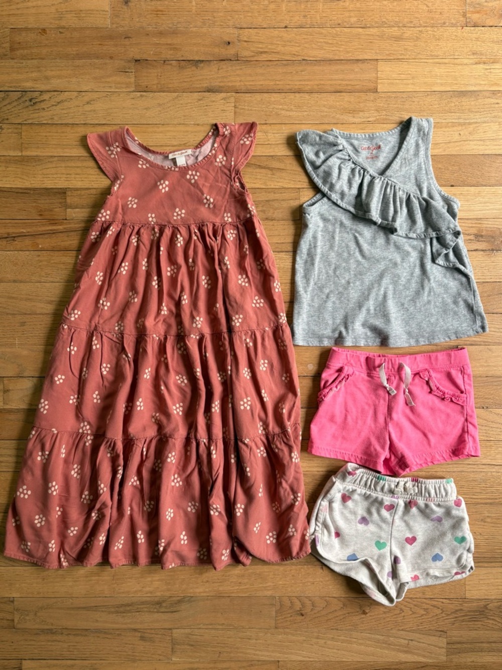 Girls size 4/5 dress, tank, shorts bundle